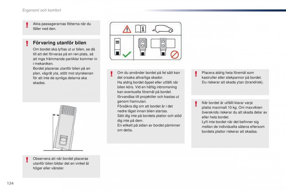 Peugeot Traveller instruktionsbok / page 126