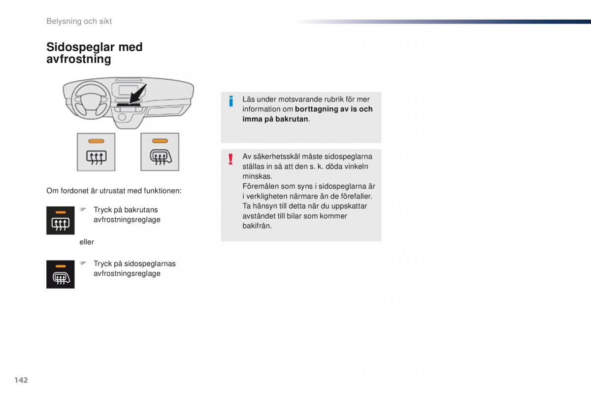 Peugeot Traveller instruktionsbok / page 144