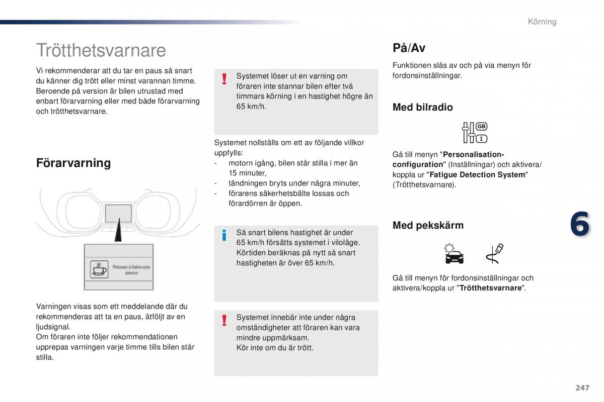 Peugeot Traveller instruktionsbok / page 249