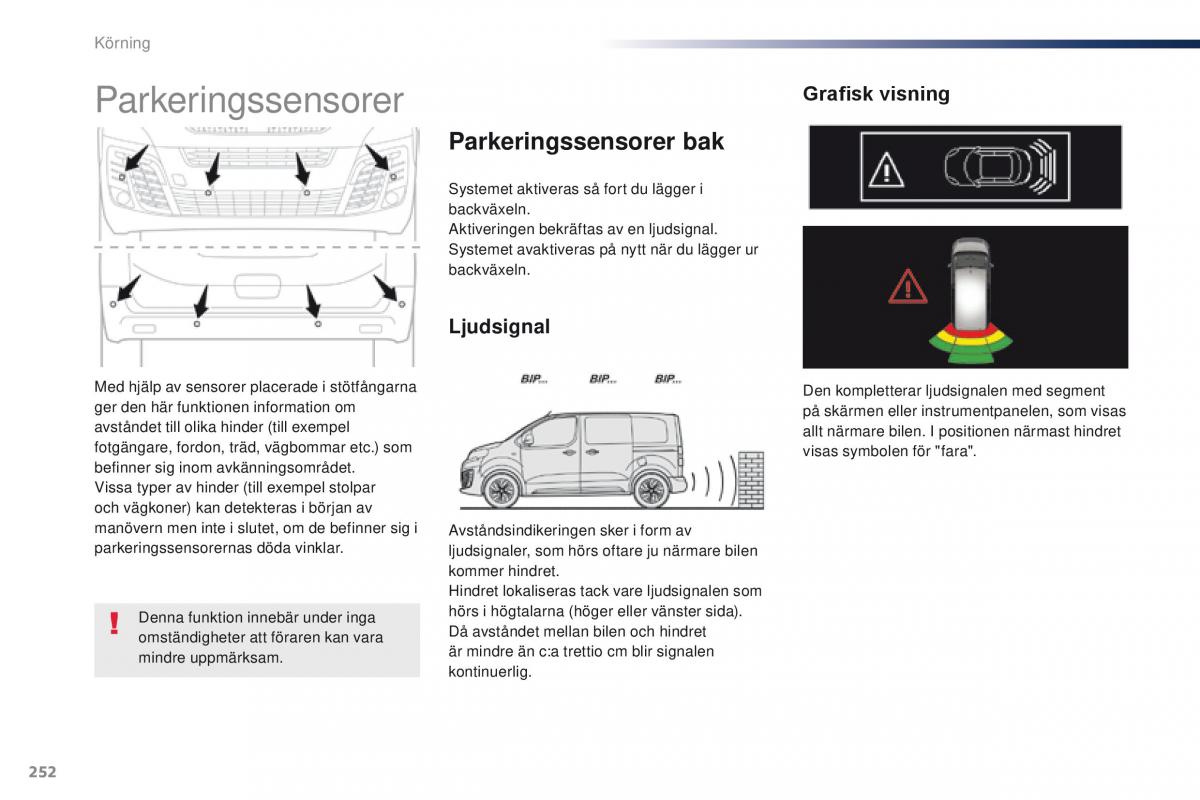 Peugeot Traveller instruktionsbok / page 254