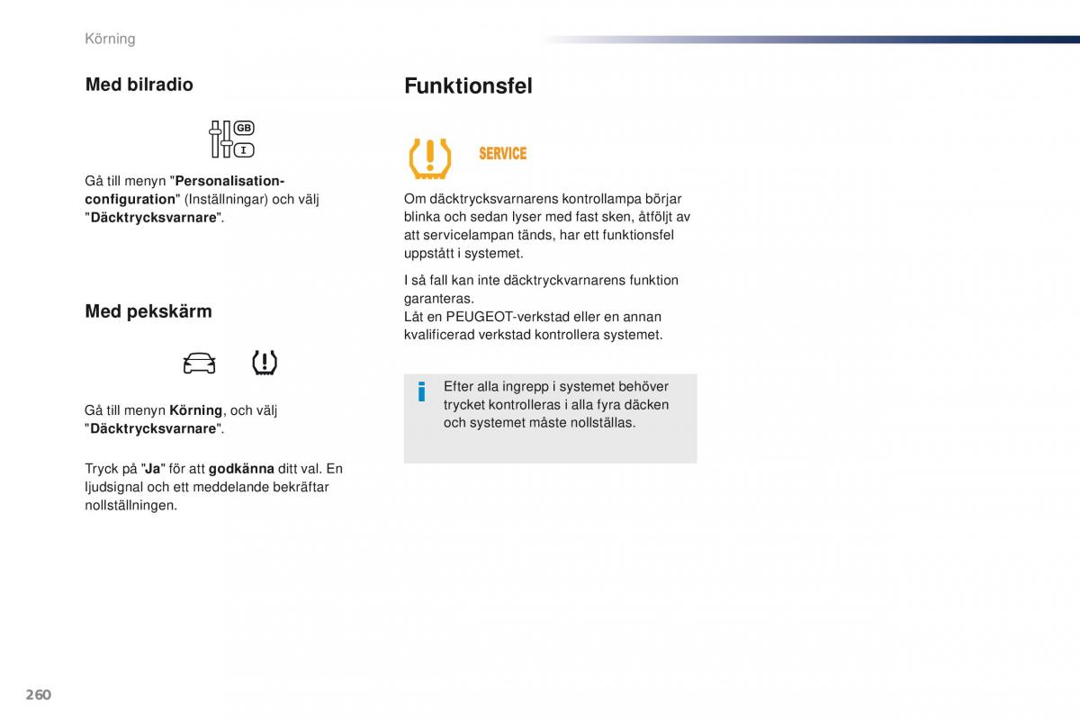 Peugeot Traveller instruktionsbok / page 262