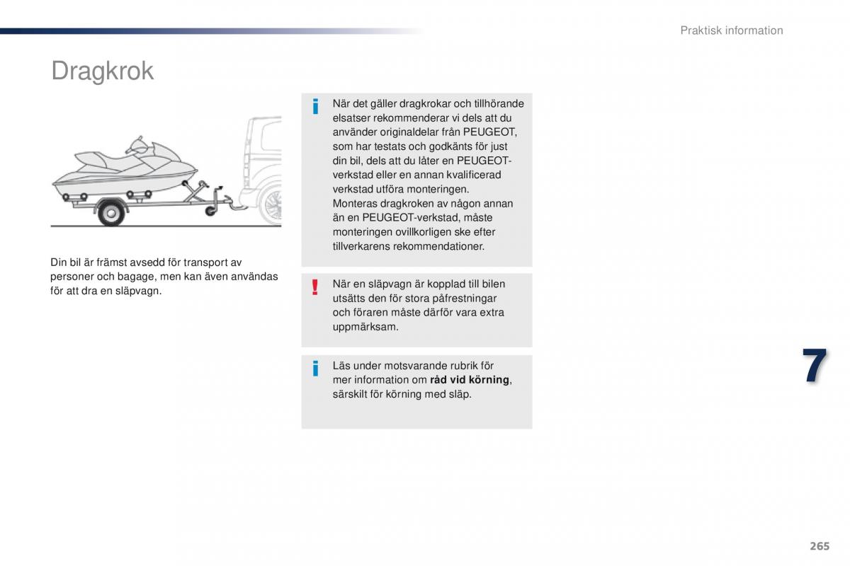 Peugeot Traveller instruktionsbok / page 267