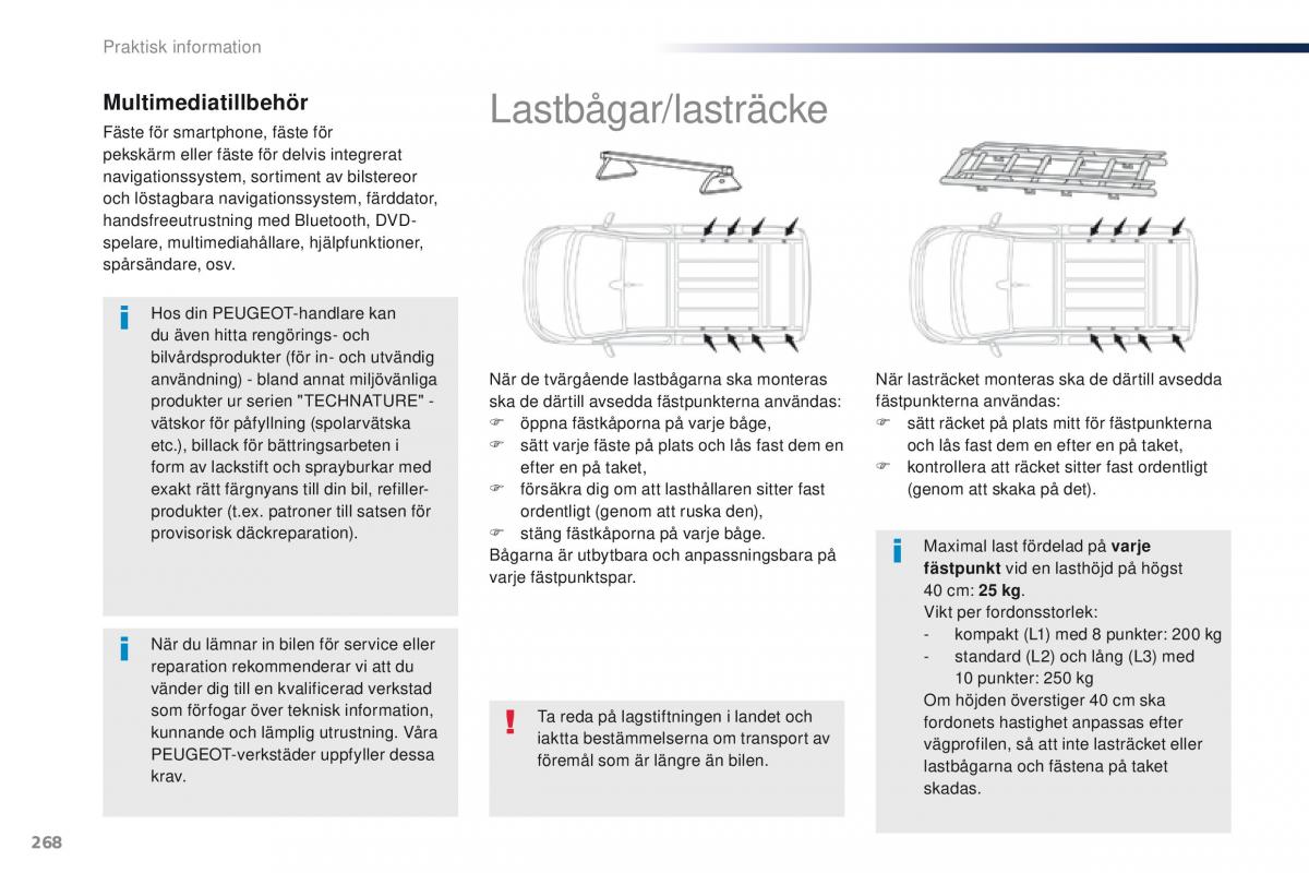 Peugeot Traveller instruktionsbok / page 270