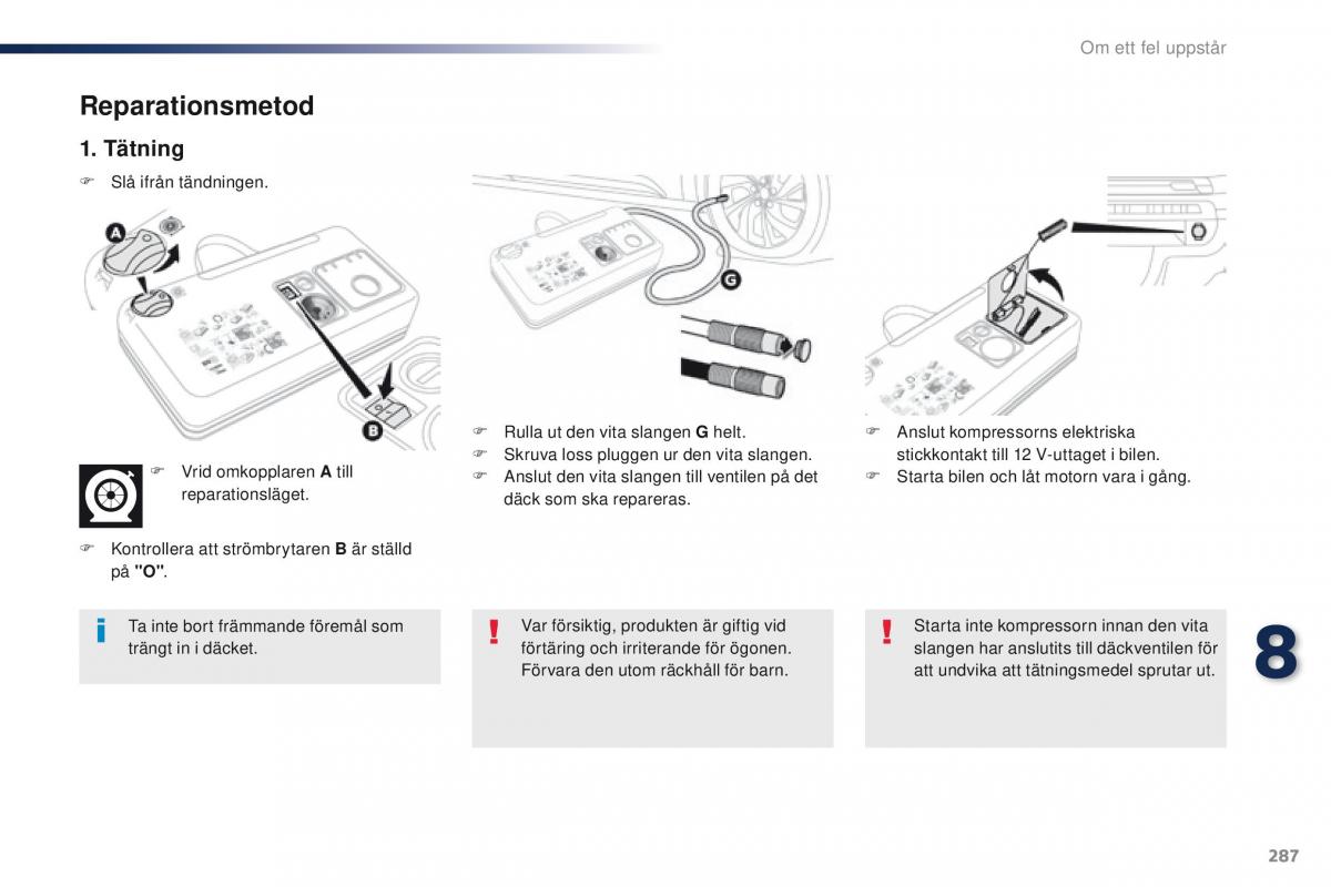 Peugeot Traveller instruktionsbok / page 289