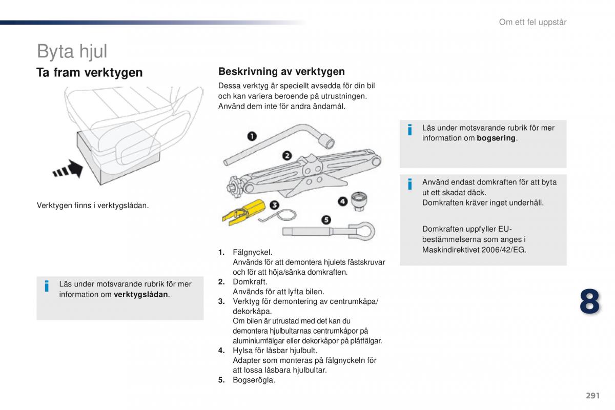 Peugeot Traveller instruktionsbok / page 293