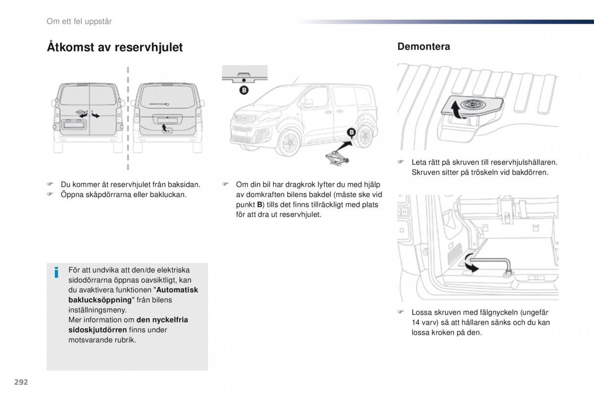 Peugeot Traveller instruktionsbok / page 294