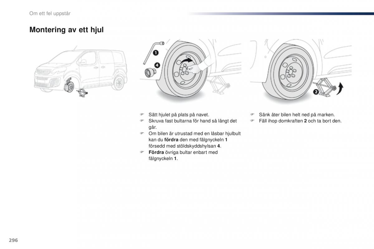 Peugeot Traveller instruktionsbok / page 298