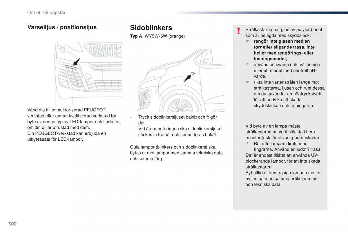 Peugeot Traveller instruktionsbok / page 302