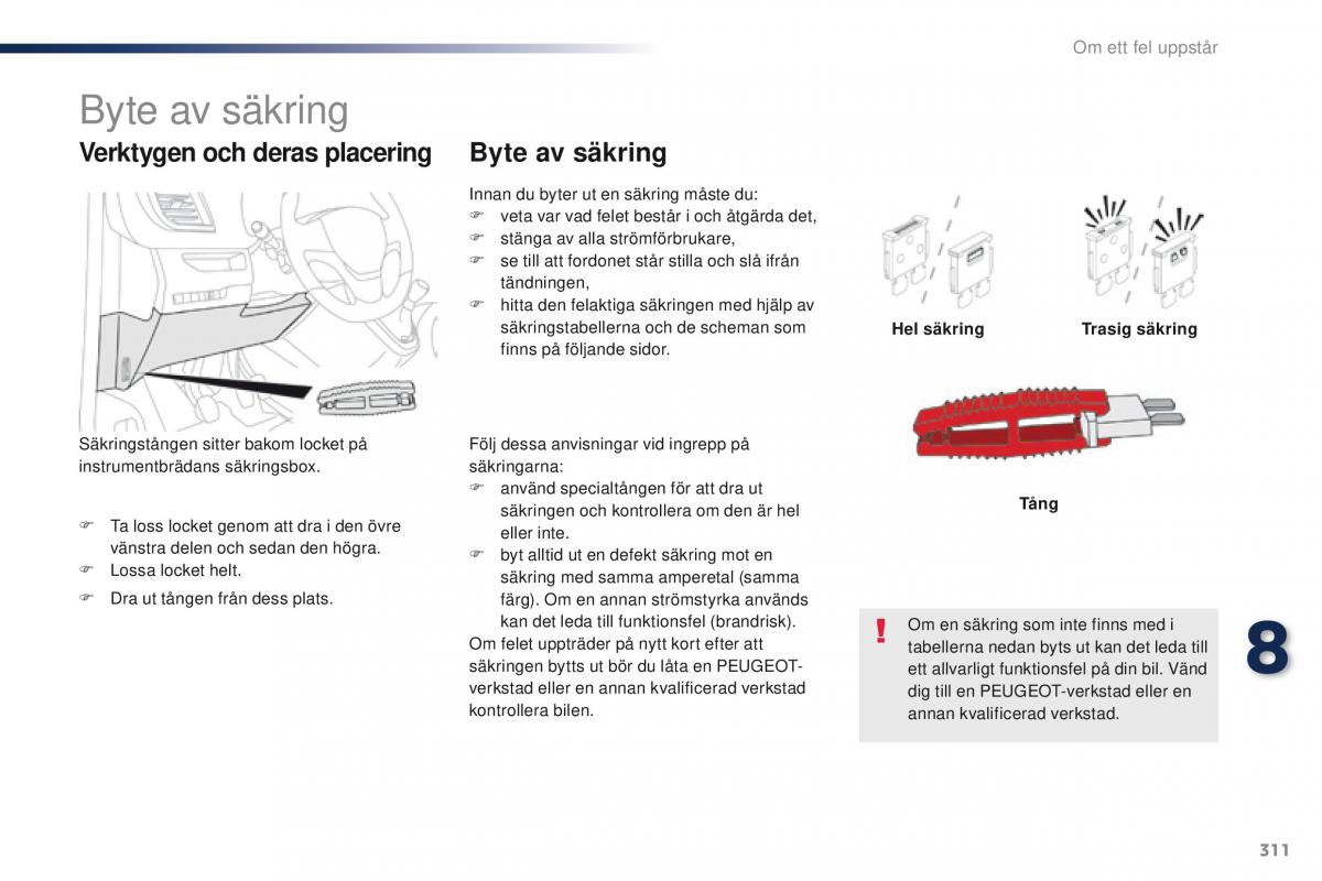 Peugeot Traveller instruktionsbok / page 313