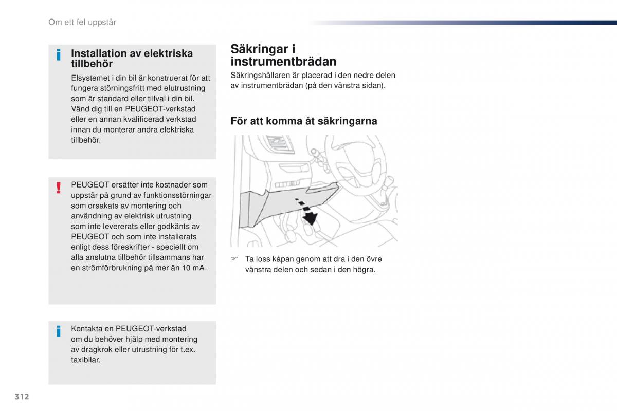 Peugeot Traveller instruktionsbok / page 314