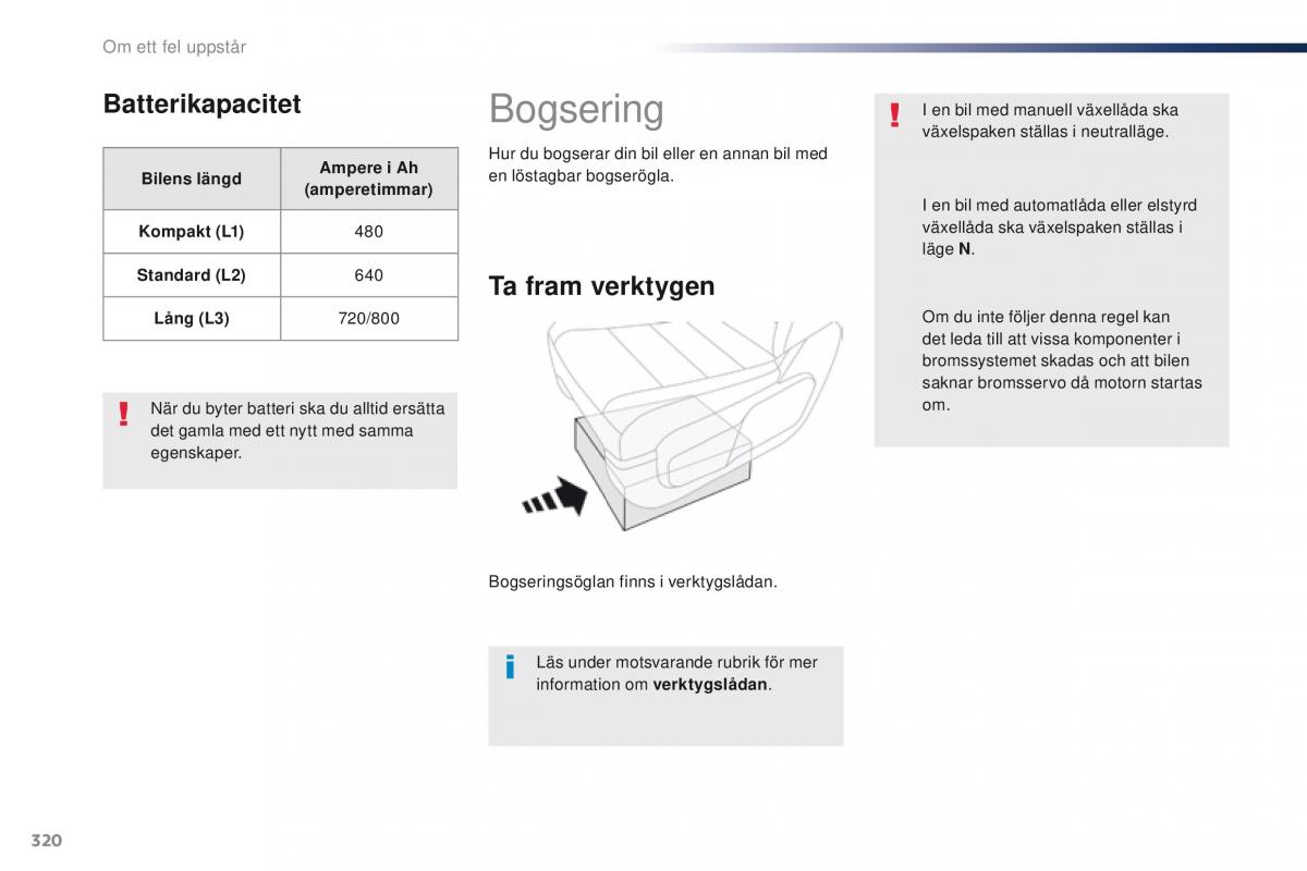 Peugeot Traveller instruktionsbok / page 322