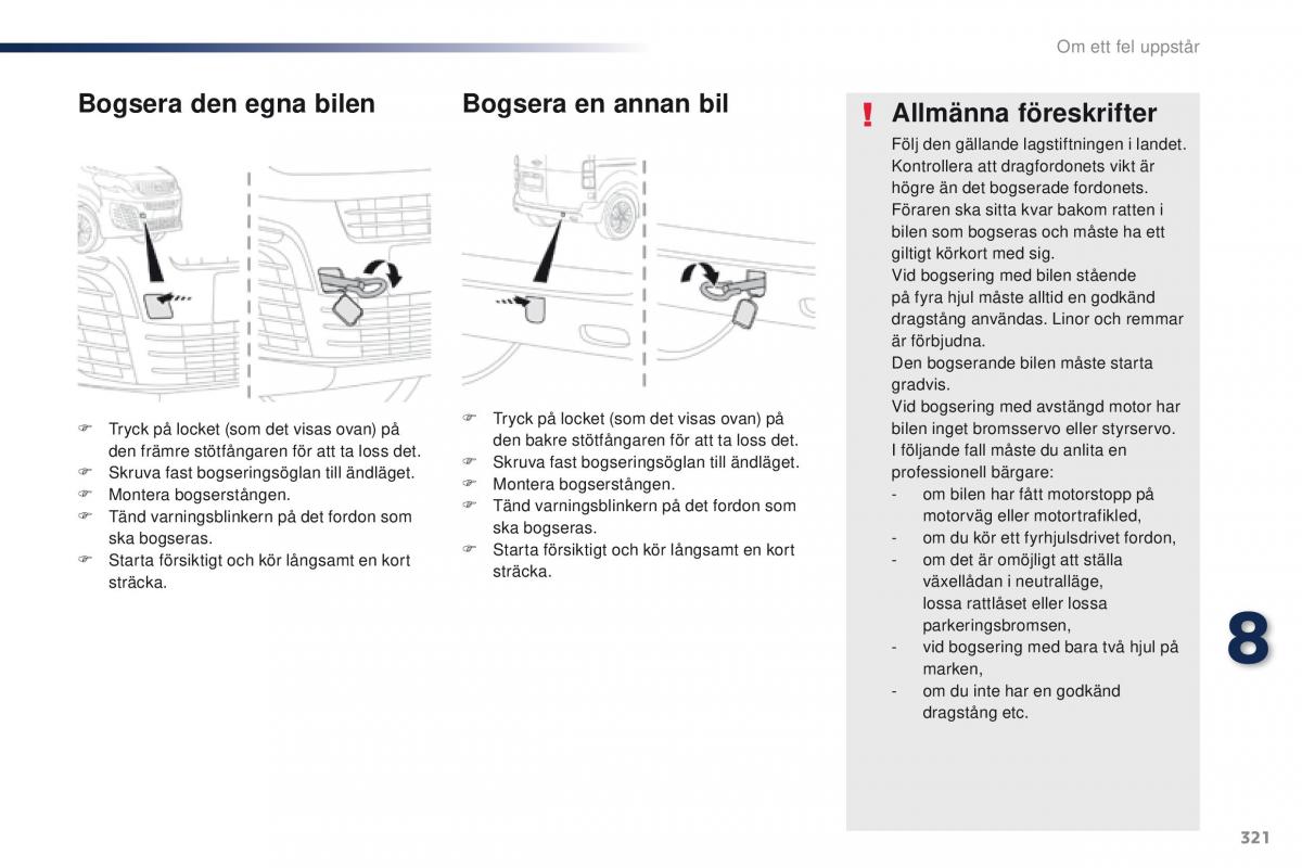 Peugeot Traveller instruktionsbok / page 323