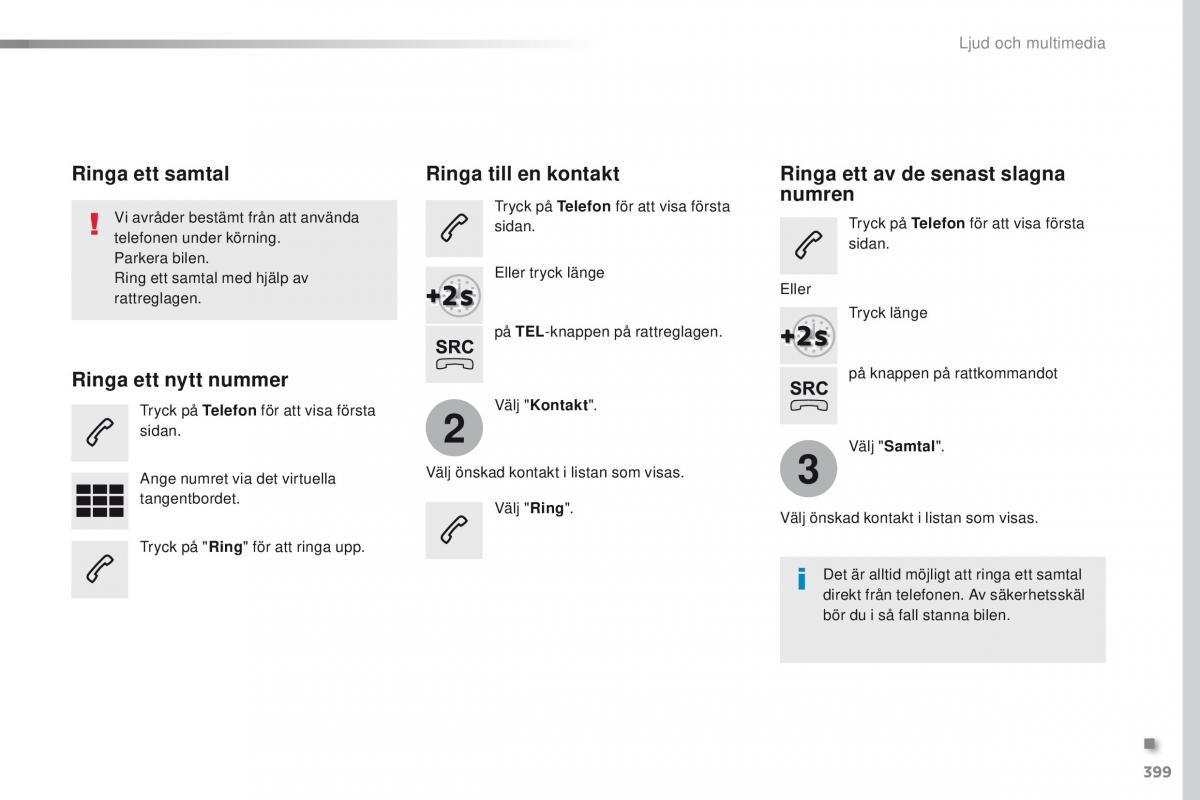 Peugeot Traveller instruktionsbok / page 401