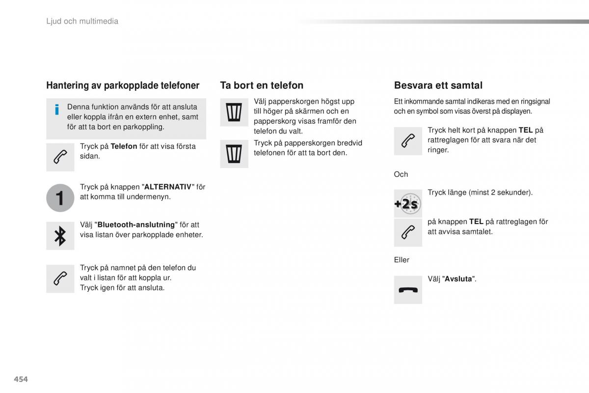 Peugeot Traveller instruktionsbok / page 456