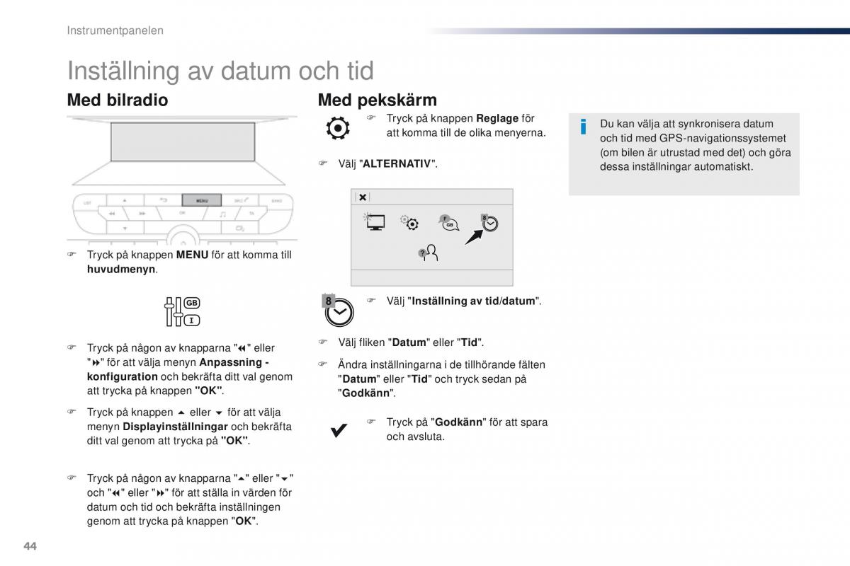 Peugeot Traveller instruktionsbok / page 46