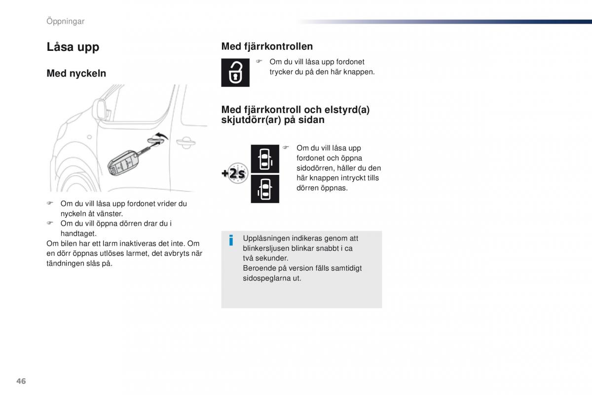 Peugeot Traveller instruktionsbok / page 48