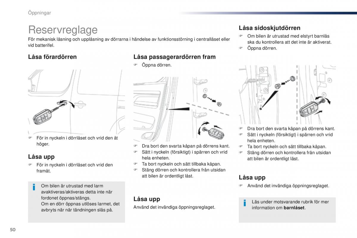 Peugeot Traveller instruktionsbok / page 52