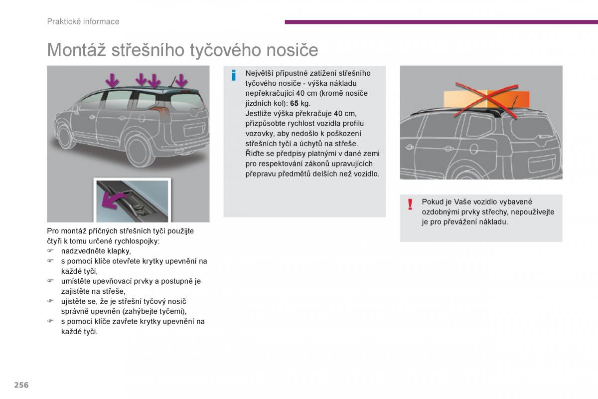 Peugeot 5008 navod k obsludze / page 258