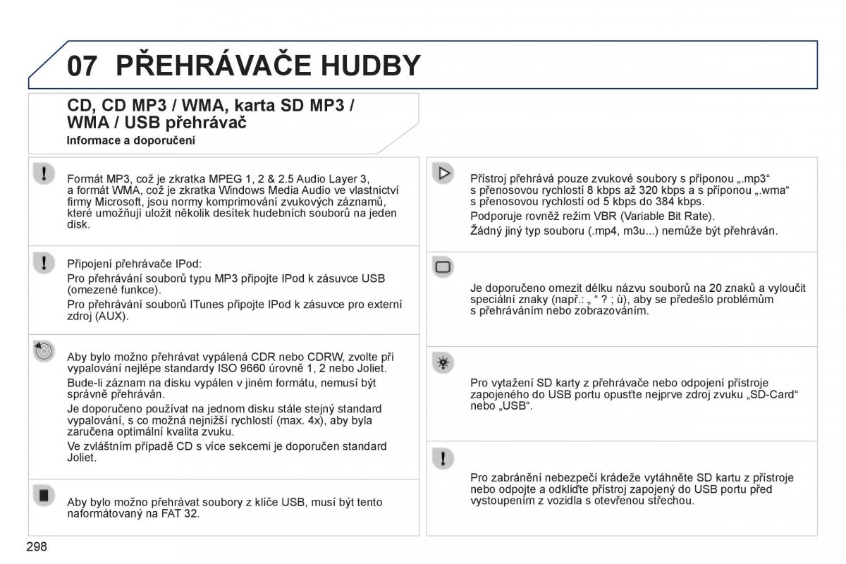 Peugeot 5008 navod k obsludze / page 300