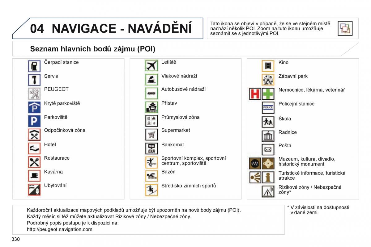 Peugeot 5008 navod k obsludze / page 332