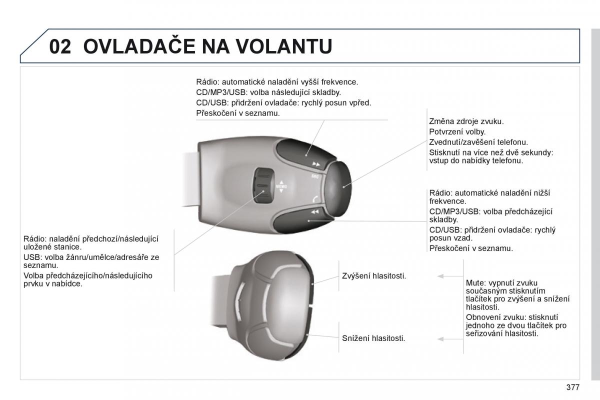 Peugeot 5008 navod k obsludze / page 379