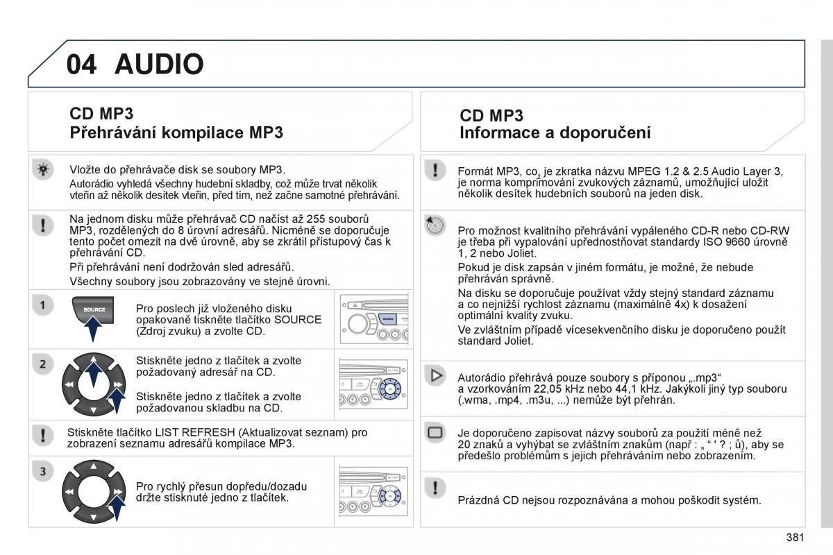 Peugeot 5008 navod k obsludze / page 383