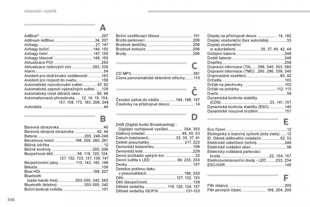 Peugeot 5008 navod k obsludze / page 398