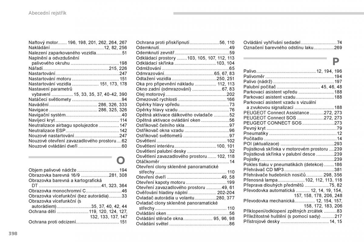 Peugeot 5008 navod k obsludze / page 400