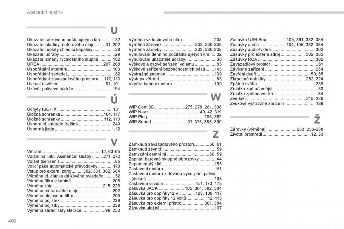 Peugeot 5008 navod k obsludze / page 402