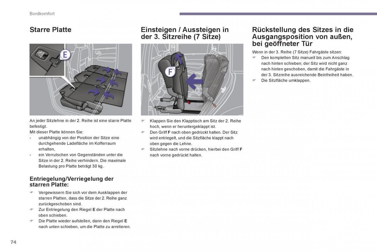 Peugeot 5008 Handbuch / page 76