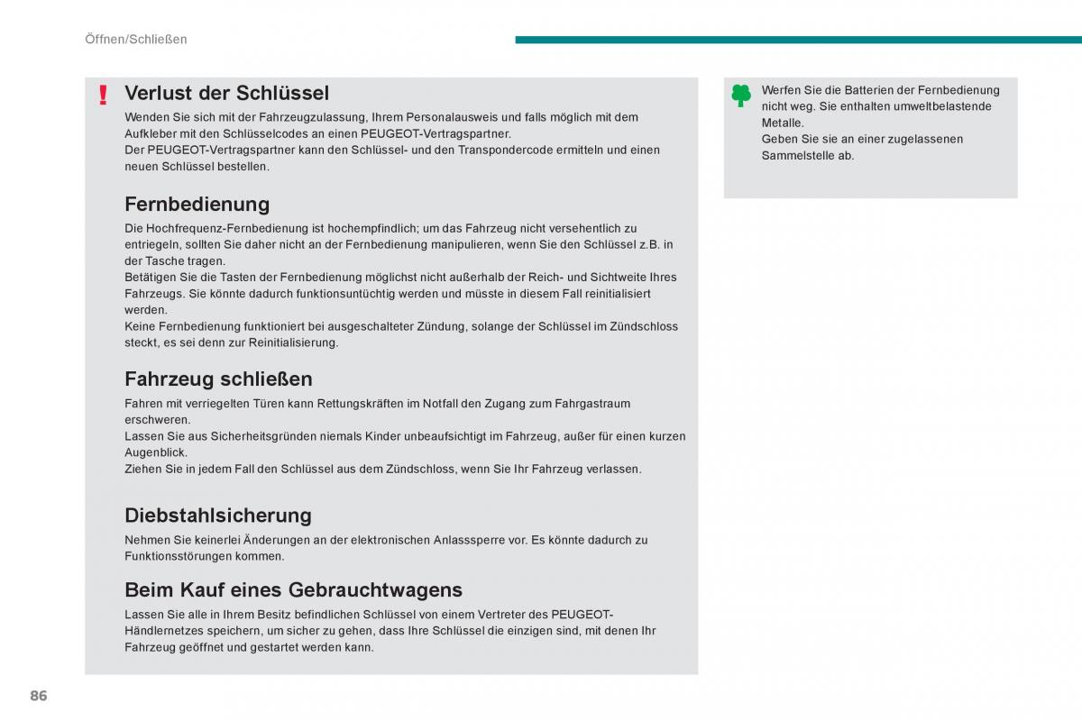 Peugeot 5008 Handbuch / page 88