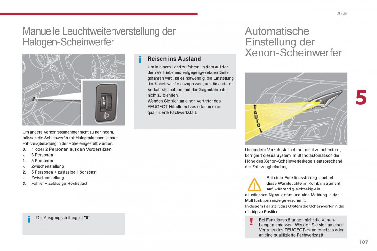 Peugeot 5008 Handbuch / page 109