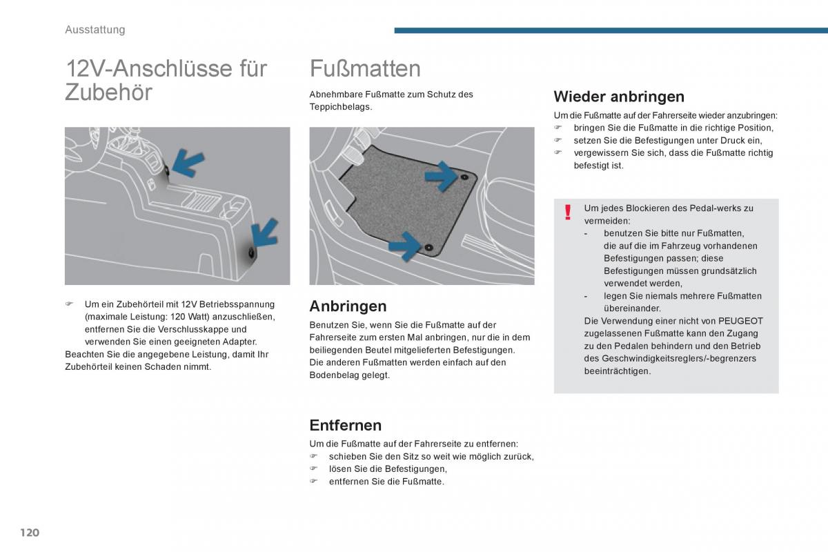 Peugeot 5008 Handbuch / page 122