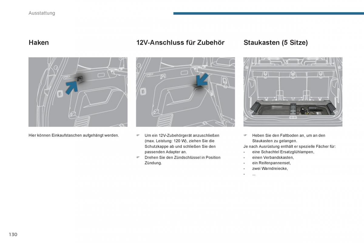 Peugeot 5008 Handbuch / page 132