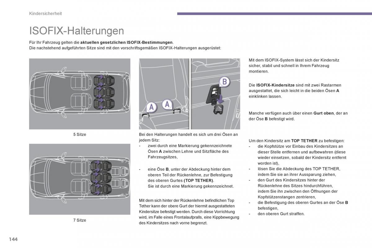 Peugeot 5008 Handbuch / page 146