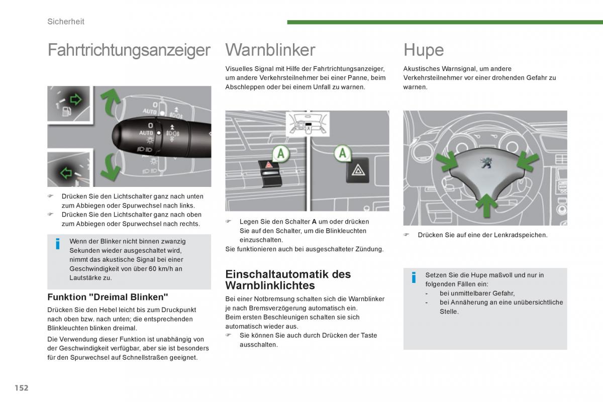 Peugeot 5008 Handbuch / page 154