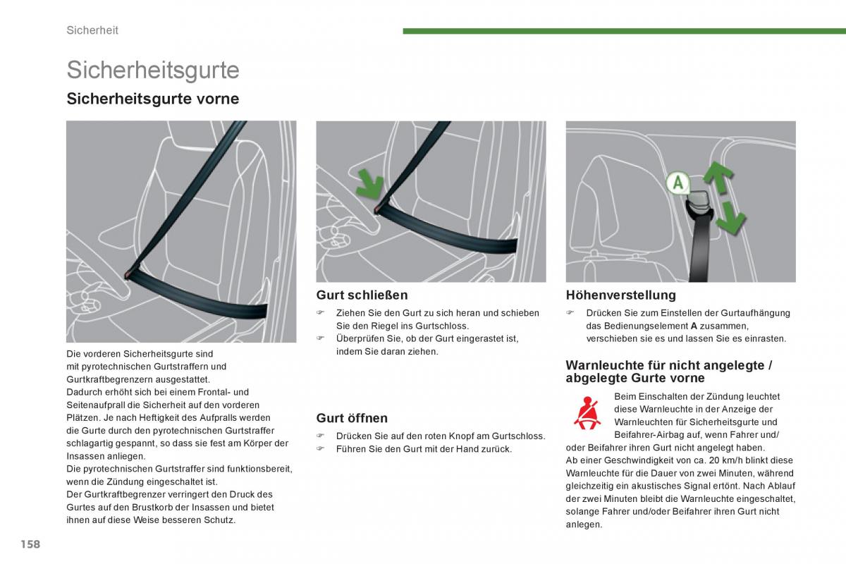 Peugeot 5008 Handbuch / page 160