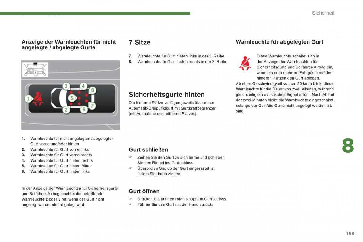 Peugeot 5008 Handbuch / page 161