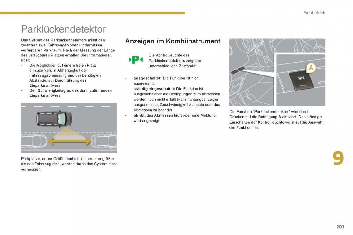 Peugeot 5008 Handbuch / page 203