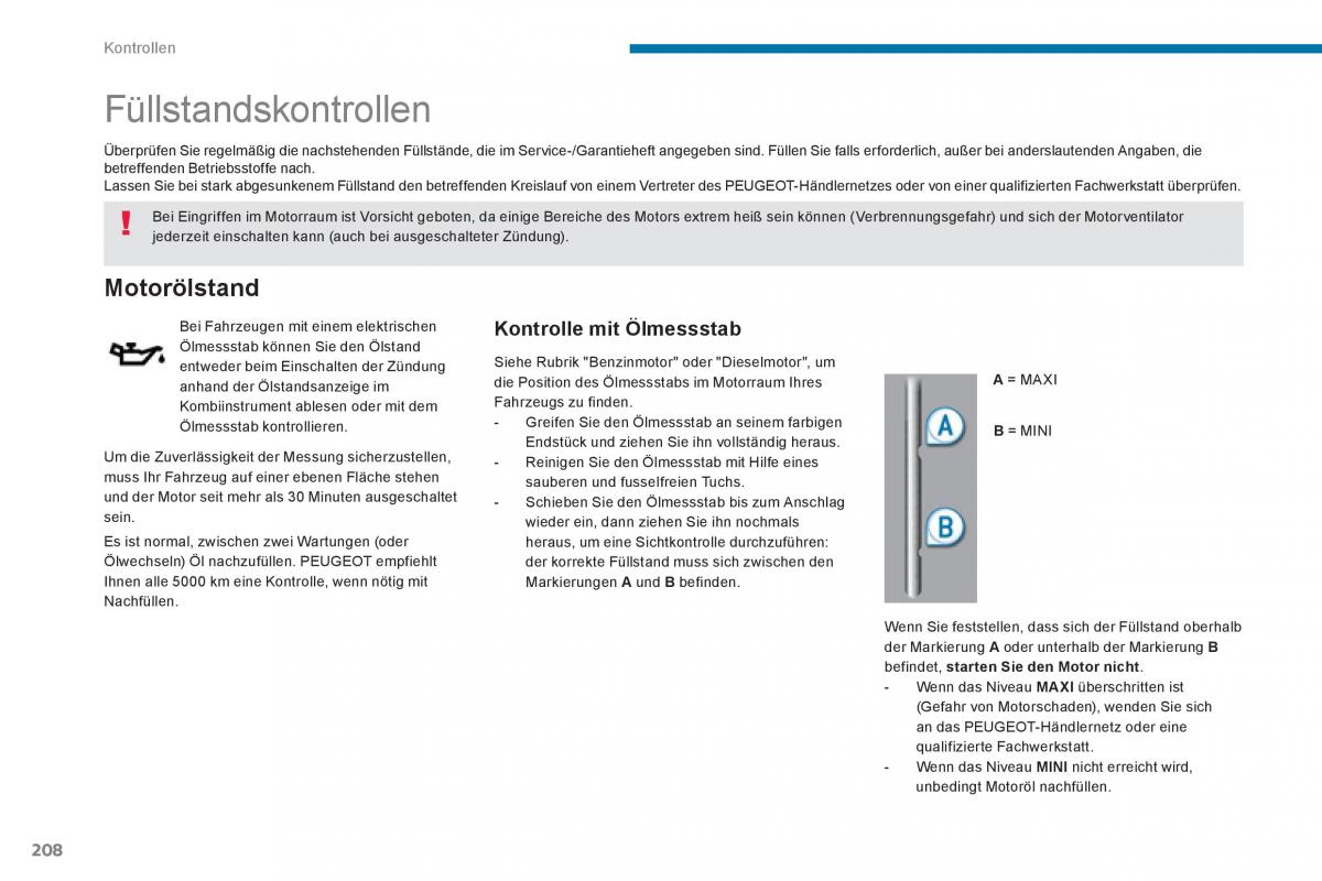 Peugeot 5008 Handbuch / page 210