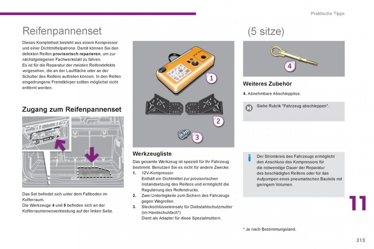 Peugeot 5008 Handbuch / page 215