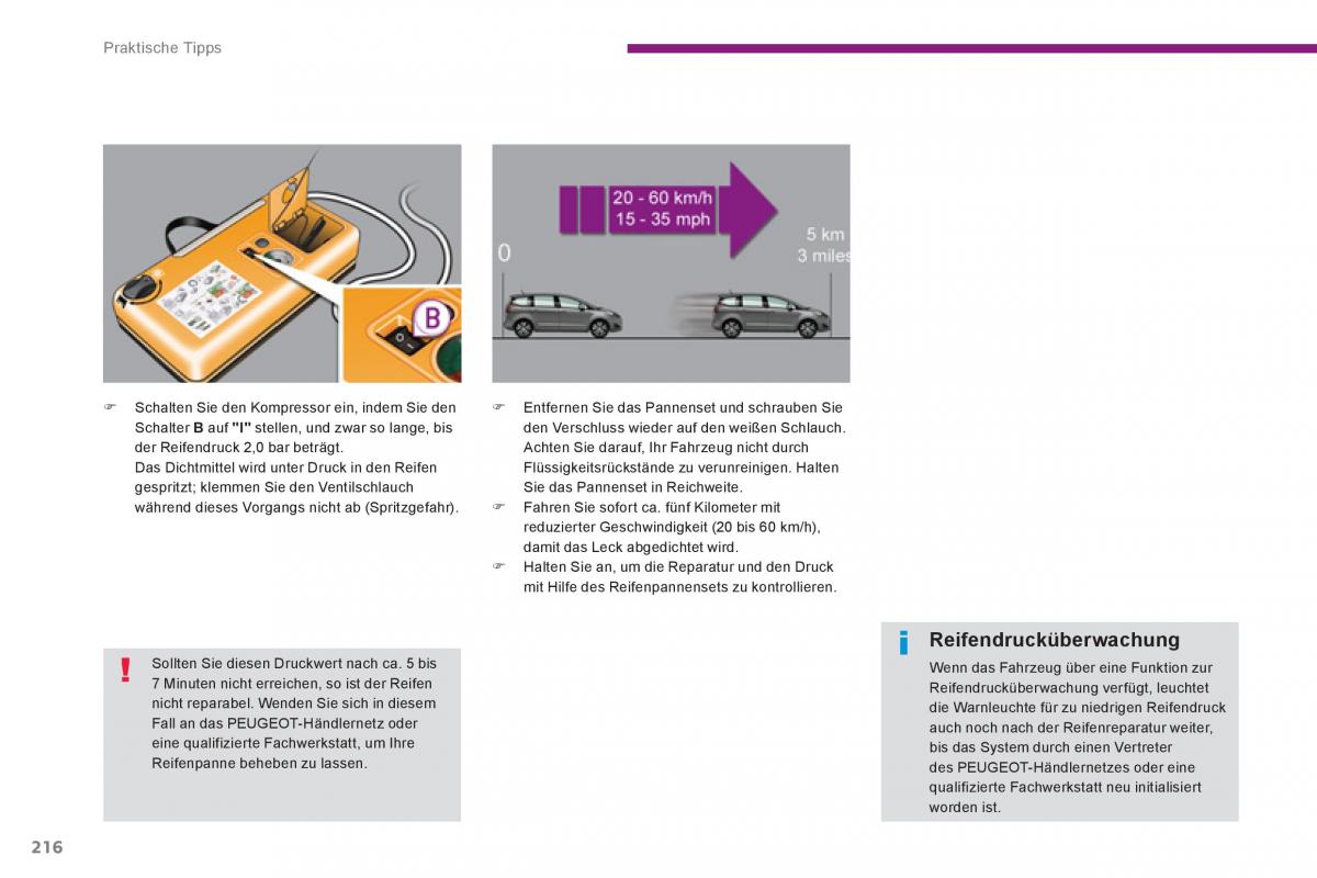 Peugeot 5008 Handbuch / page 218