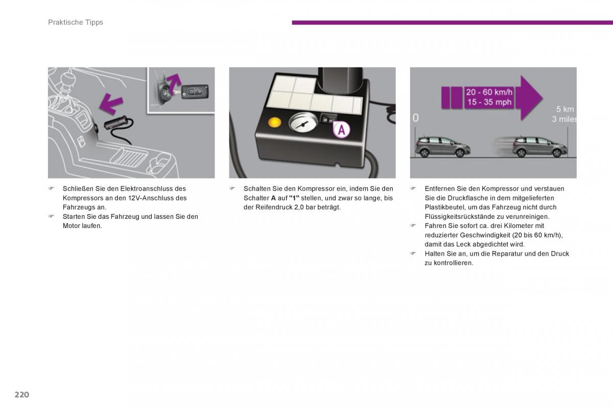 Peugeot 5008 Handbuch / page 222