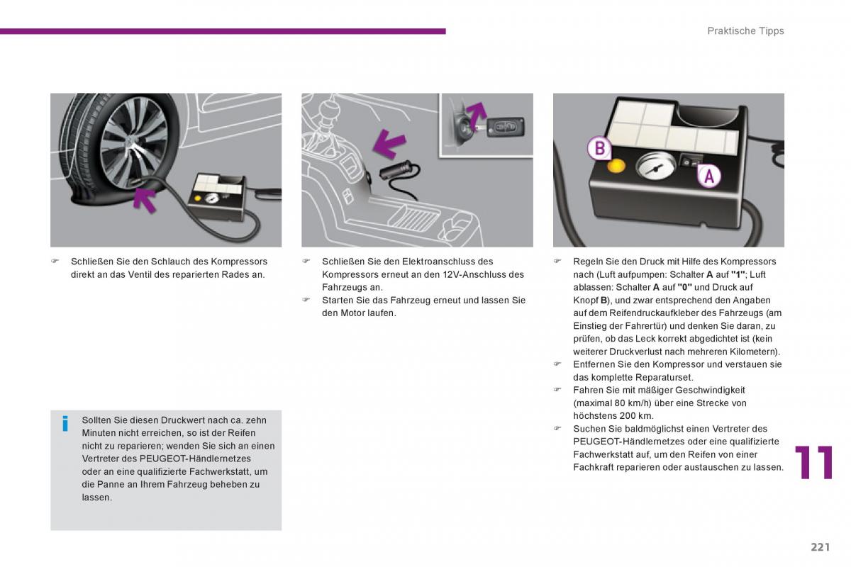 Peugeot 5008 Handbuch / page 223