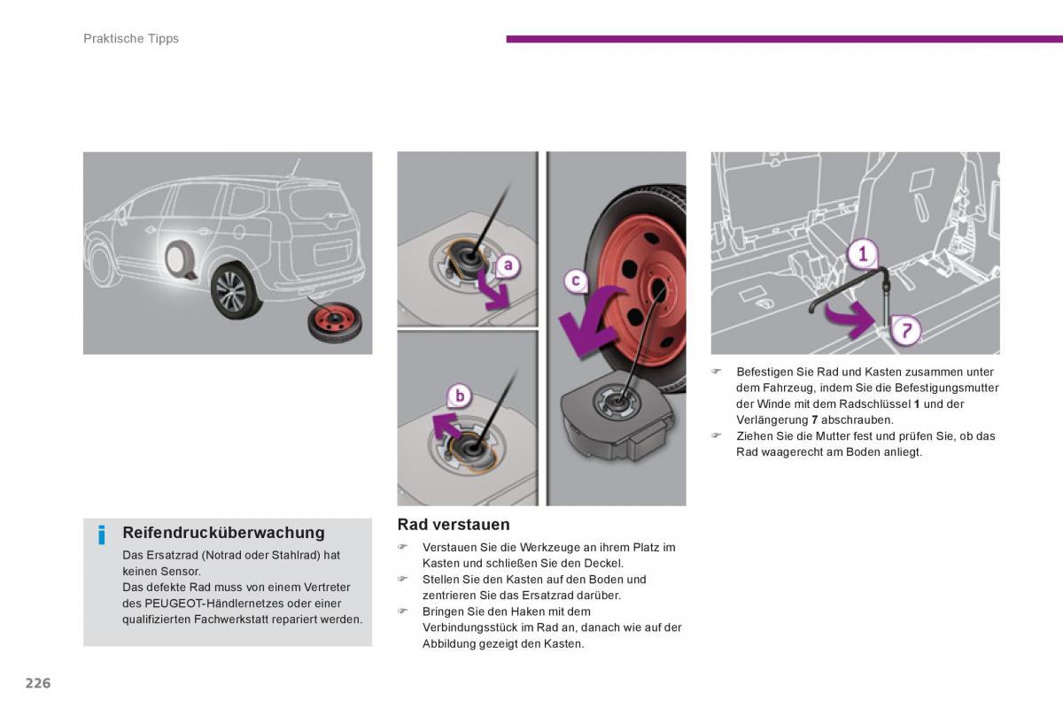 Peugeot 5008 Handbuch / page 228