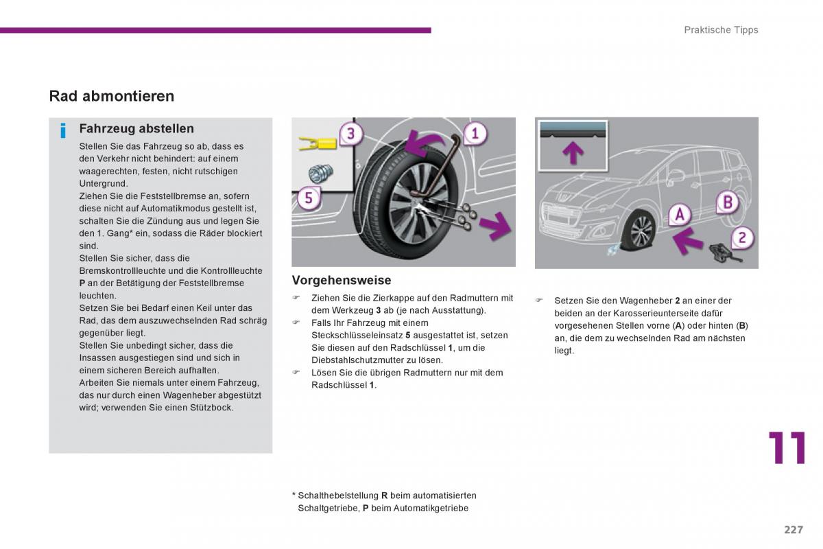 Peugeot 5008 Handbuch / page 229