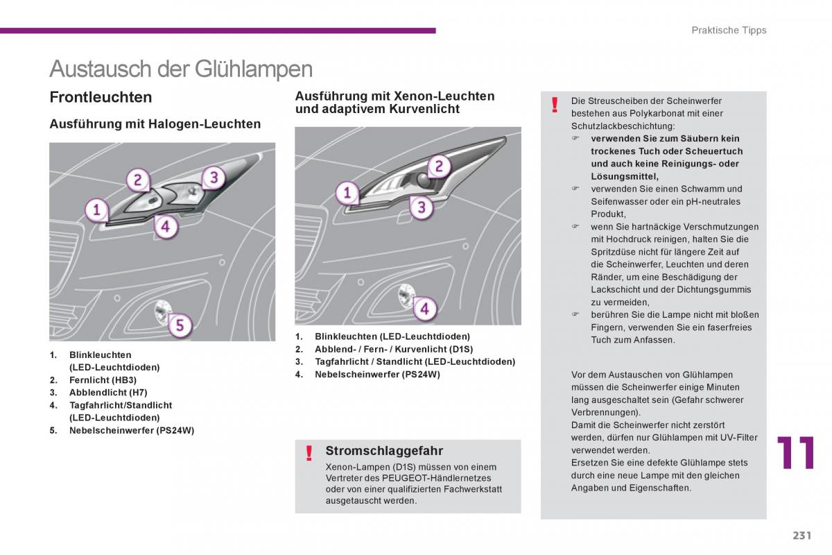 Peugeot 5008 Handbuch / page 233