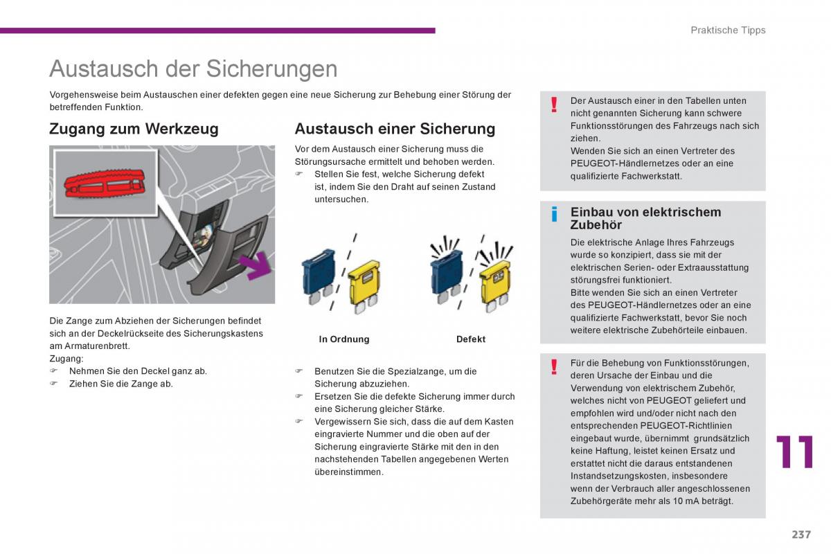 Peugeot 5008 Handbuch / page 239