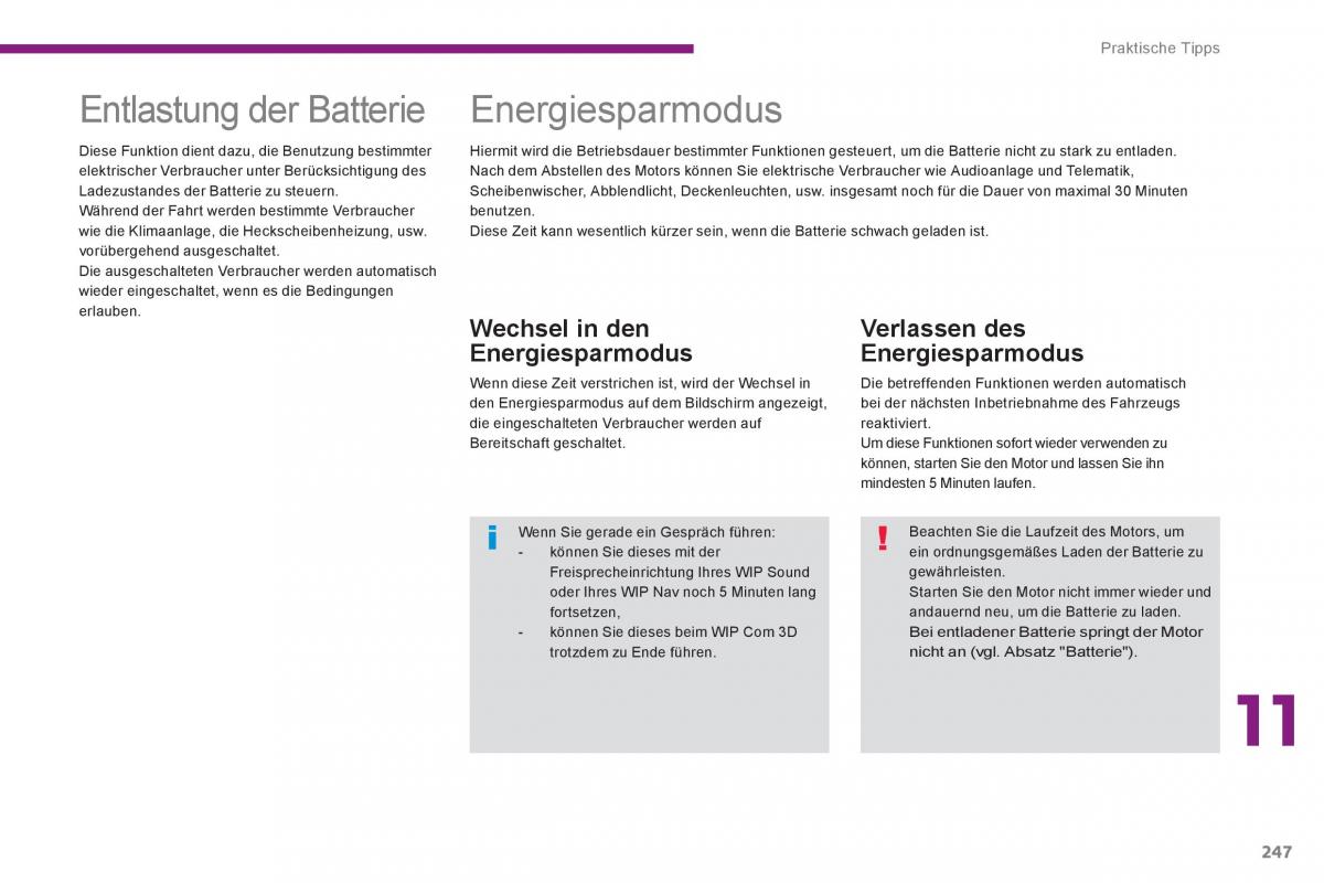 Peugeot 5008 Handbuch / page 249