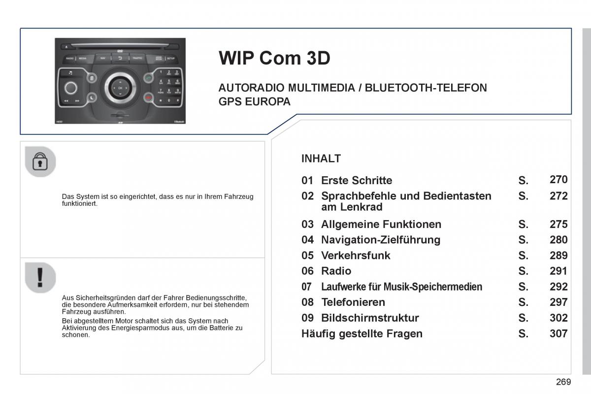 Peugeot 5008 Handbuch / page 271